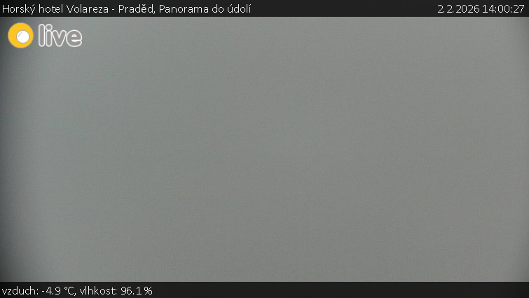 Horský hotel Volareza - Praděd - Panorama do údolí - 2.2.2026 v 14:00