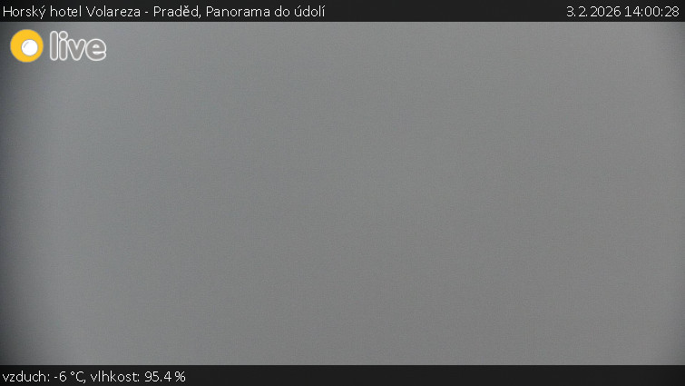 Horský hotel Volareza - Praděd - Panorama do údolí - 3.2.2026 v 14:00