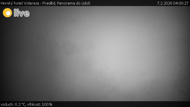 Horský hotel Volareza - Praděd - Panorama do údolí - 7.2.2026 v 04:00