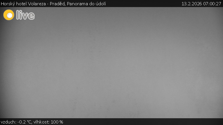 Horský hotel Volareza - Praděd - Panorama do údolí - 13.2.2026 v 07:00