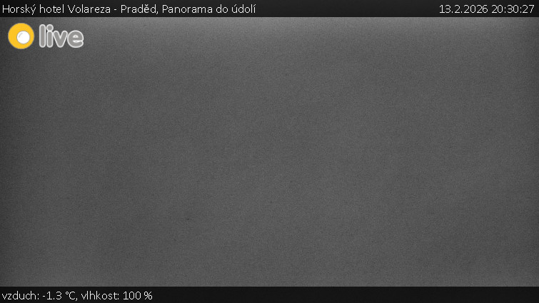 Horský hotel Volareza - Praděd - Panorama do údolí - 13.2.2026 v 20:30
