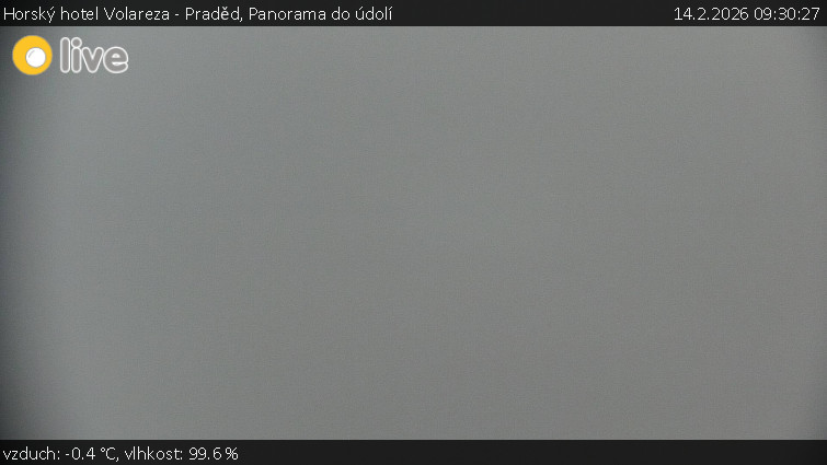 Horský hotel Volareza - Praděd - Panorama do údolí - 14.2.2026 v 09:30