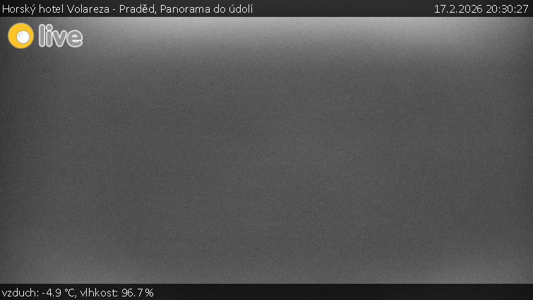 Horský hotel Volareza - Praděd - Panorama do údolí - 17.2.2026 v 20:30