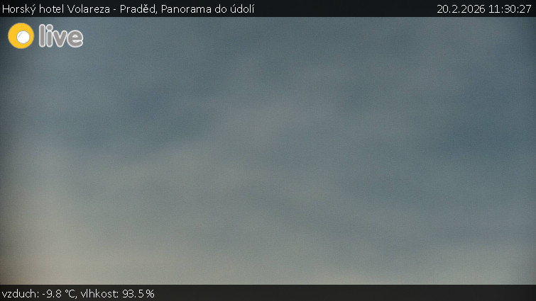 Horský hotel Volareza - Praděd - Panorama do údolí - 20.2.2026 v 11:30