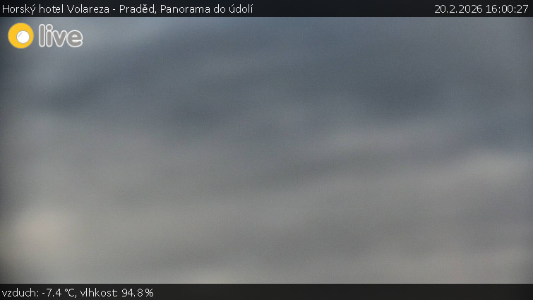 Horský hotel Volareza - Praděd - Panorama do údolí - 20.2.2026 v 16:00