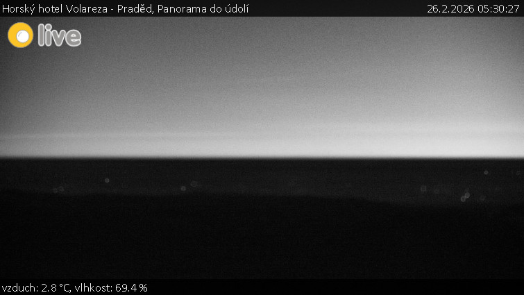 Horský hotel Volareza - Praděd - Panorama do údolí - 26.2.2026 v 05:30