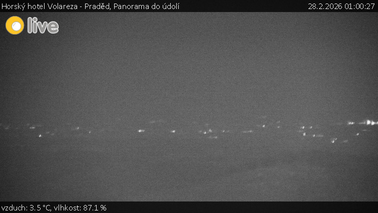 Horský hotel Volareza - Praděd - Panorama do údolí - 28.2.2026 v 01:00