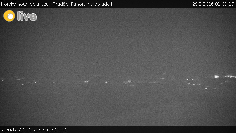 Horský hotel Volareza - Praděd - Panorama do údolí - 28.2.2026 v 02:30
