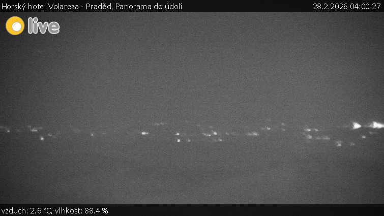 Horský hotel Volareza - Praděd - Panorama do údolí - 28.2.2026 v 04:00