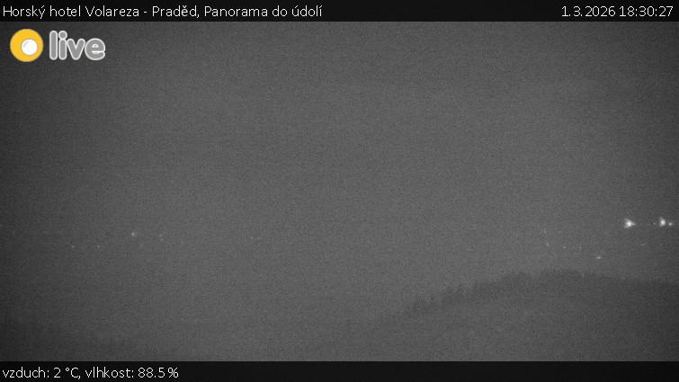 Horský hotel Volareza - Praděd - Panorama do údolí - 1.3.2026 v 18:30