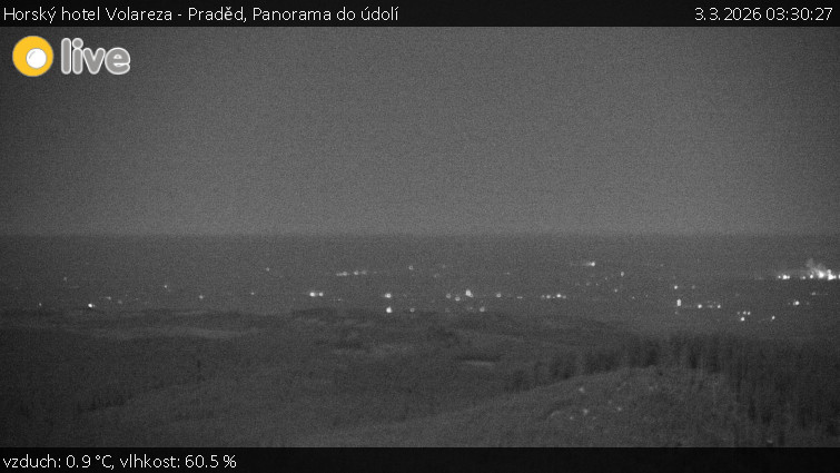 Horský hotel Volareza - Praděd - Panorama do údolí - 3.3.2026 v 03:30