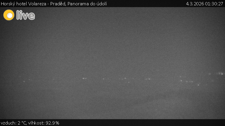 Horský hotel Volareza - Praděd - Panorama do údolí - 4.3.2026 v 01:30
