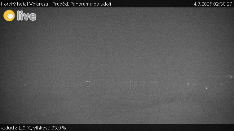 Horský hotel Volareza - Praděd - Panorama do údolí - 4.3.2026 v 02:30