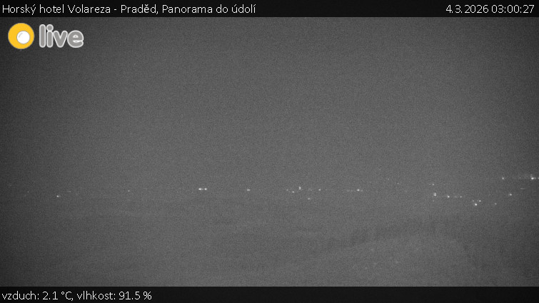 Horský hotel Volareza - Praděd - Panorama do údolí - 4.3.2026 v 03:00