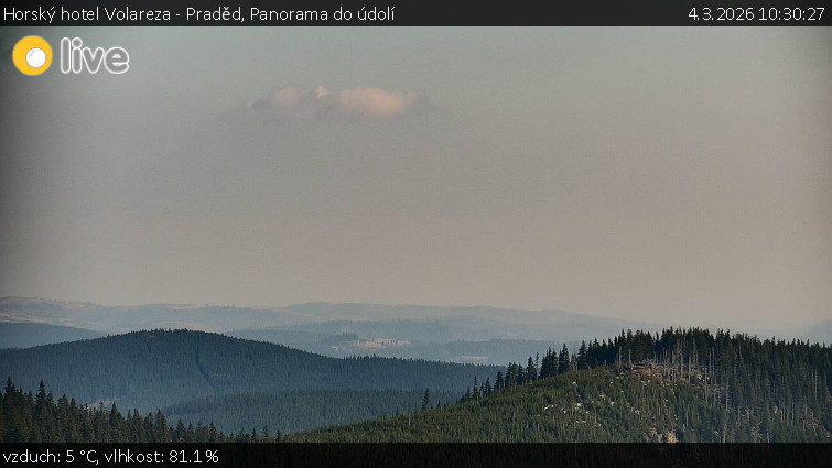 Horský hotel Volareza - Praděd - Panorama do údolí - 4.3.2026 v 10:30