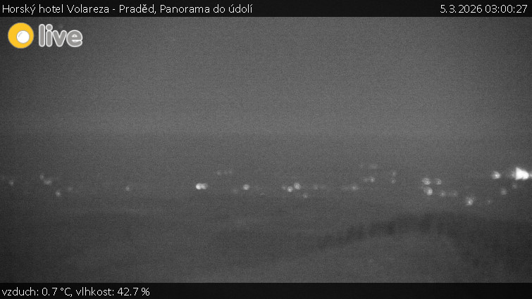 Horský hotel Volareza - Praděd - Panorama do údolí - 5.3.2026 v 03:00