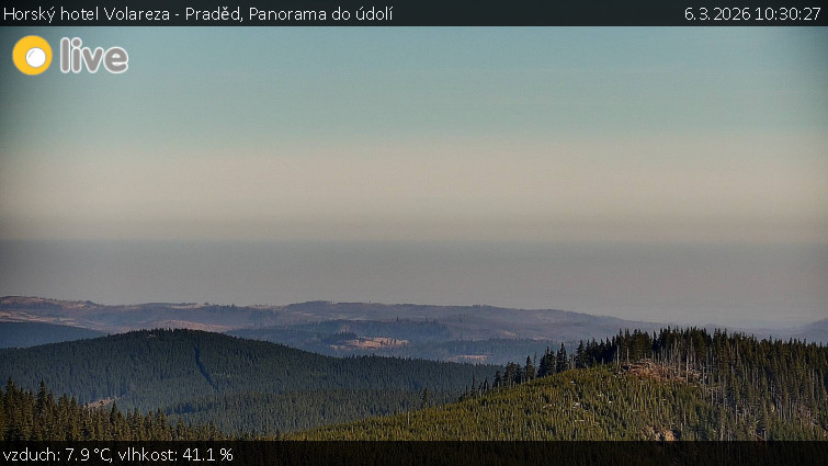 Horský hotel Volareza - Praděd - Panorama do údolí - 6.3.2026 v 10:30