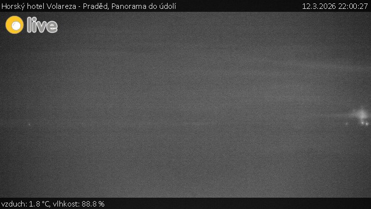 Horský hotel Volareza - Praděd - Panorama do údolí - 12.3.2026 v 22:00