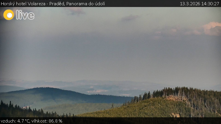 Horský hotel Volareza - Praděd - Panorama do údolí - 13.3.2026 v 14:30