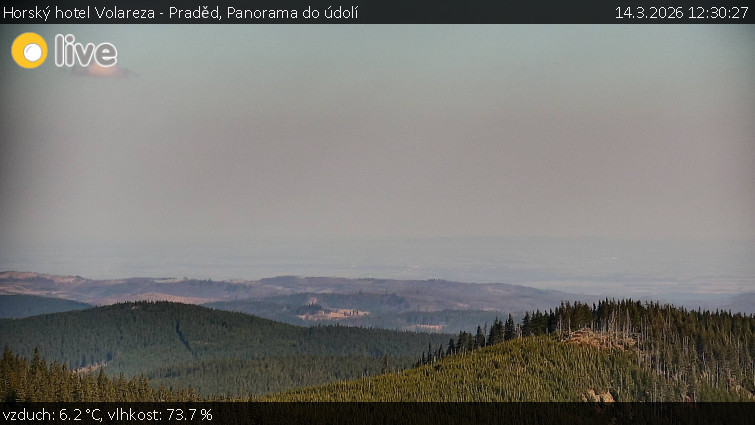 Horský hotel Volareza - Praděd - Panorama do údolí - 14.3.2026 v 12:30