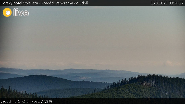 Horský hotel Volareza - Praděd - Panorama do údolí - 15.3.2026 v 08:30