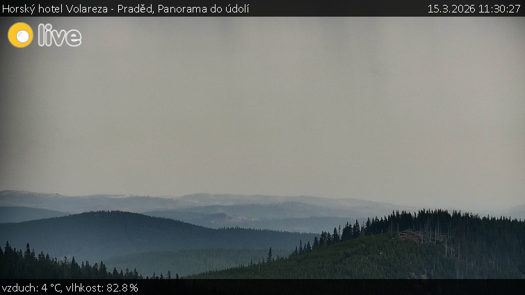 Horský hotel Volareza - Praděd - Panorama do údolí - 15.3.2026 v 11:30