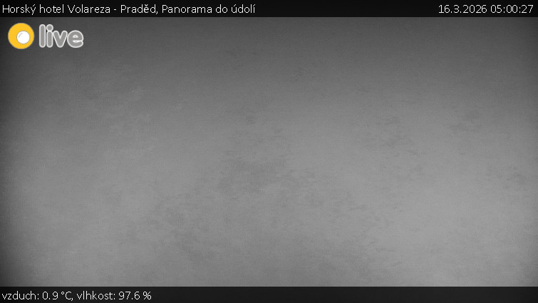 Horský hotel Volareza - Praděd - Panorama do údolí - 16.3.2026 v 05:00