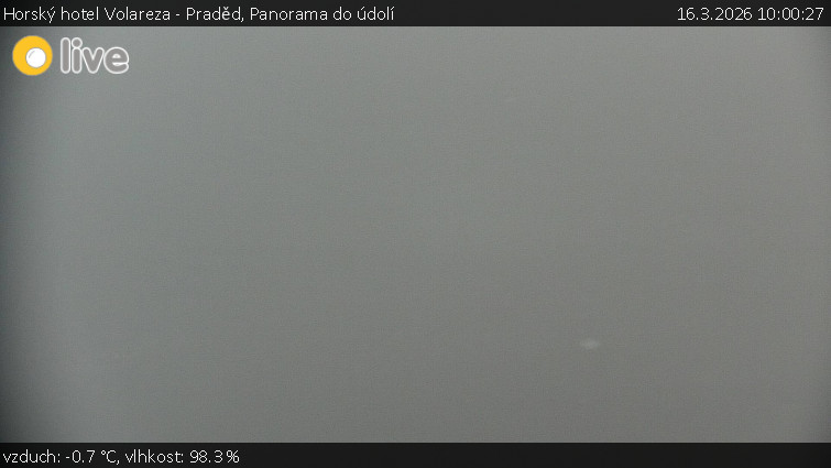 Horský hotel Volareza - Praděd - Panorama do údolí - 16.3.2026 v 10:00