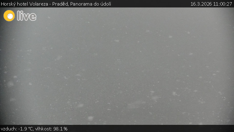 Horský hotel Volareza - Praděd - Panorama do údolí - 16.3.2026 v 11:00