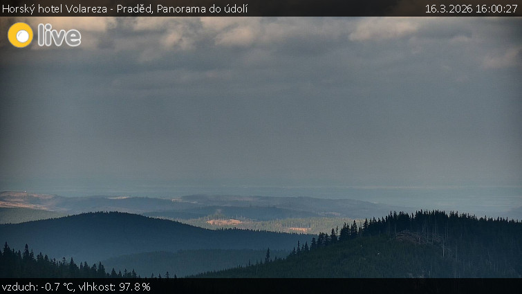 Horský hotel Volareza - Praděd - Panorama do údolí - 16.3.2026 v 16:00