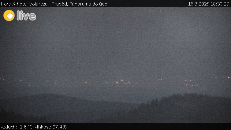 Horský hotel Volareza - Praděd - Panorama do údolí - 16.3.2026 v 18:30