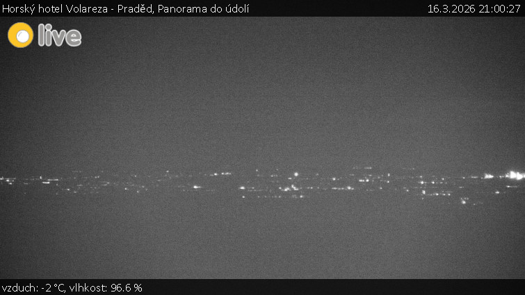 Horský hotel Volareza - Praděd - Panorama do údolí - 16.3.2026 v 21:00