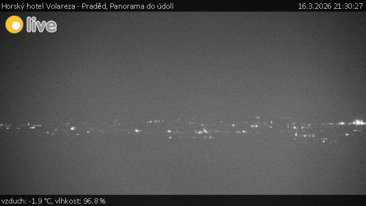 Horský hotel Volareza - Praděd - Panorama do údolí - 16.3.2026 v 21:30