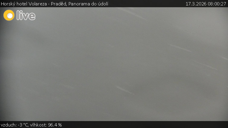 Horský hotel Volareza - Praděd - Panorama do údolí - 17.3.2026 v 08:00
