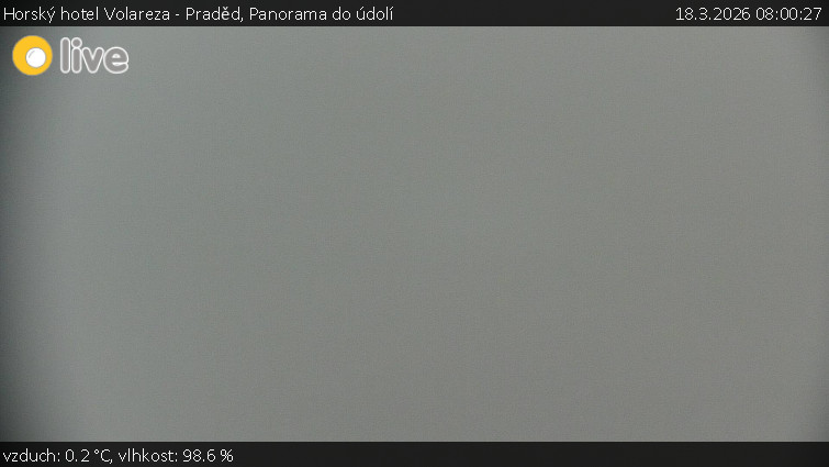 Horský hotel Volareza - Praděd - Panorama do údolí - 18.3.2026 v 08:00