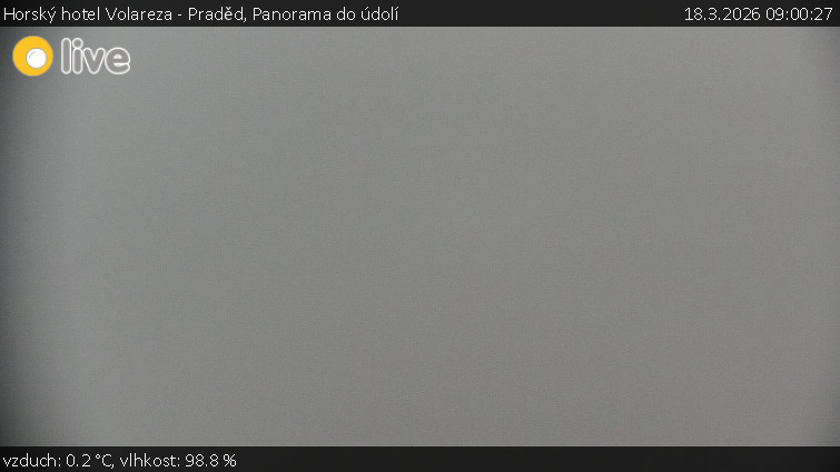 Horský hotel Volareza - Praděd - Panorama do údolí - 18.3.2026 v 09:00