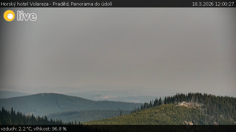 Horský hotel Volareza - Praděd - Panorama do údolí - 18.3.2026 v 12:00
