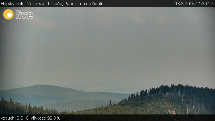 Horský hotel Volareza - Praděd - Panorama do údolí - 18.3.2026 v 14:30