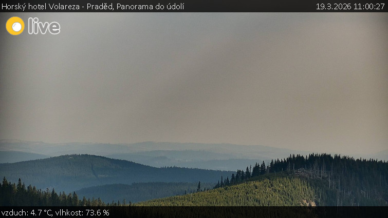 Horský hotel Volareza - Praděd - Panorama do údolí - 19.3.2026 v 11:00