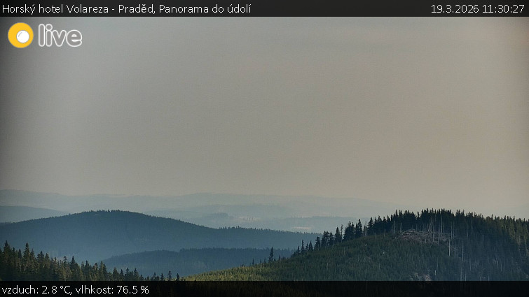 Horský hotel Volareza - Praděd - Panorama do údolí - 19.3.2026 v 11:30