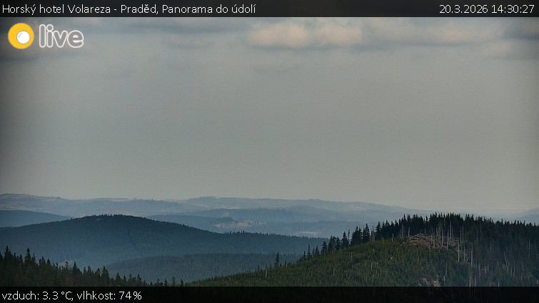 Horský hotel Volareza - Praděd - Panorama do údolí - 20.3.2026 v 14:30