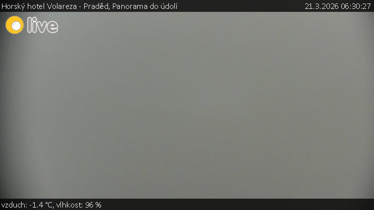 Horský hotel Volareza - Praděd - Panorama do údolí - 21.3.2026 v 06:30