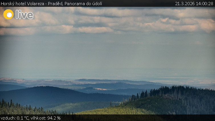 Horský hotel Volareza - Praděd - Panorama do údolí - 21.3.2026 v 14:00