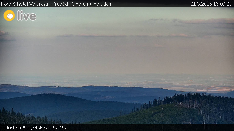 Horský hotel Volareza - Praděd - Panorama do údolí - 21.3.2026 v 16:00