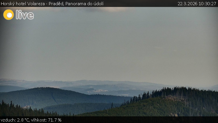 Horský hotel Volareza - Praděd - Panorama do údolí - 22.3.2026 v 10:30