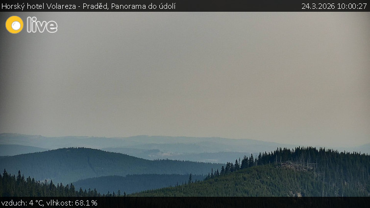Horský hotel Volareza - Praděd - Panorama do údolí - 24.3.2026 v 10:00