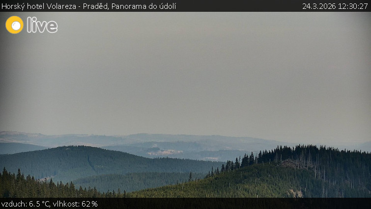 Horský hotel Volareza - Praděd - Panorama do údolí - 24.3.2026 v 12:30