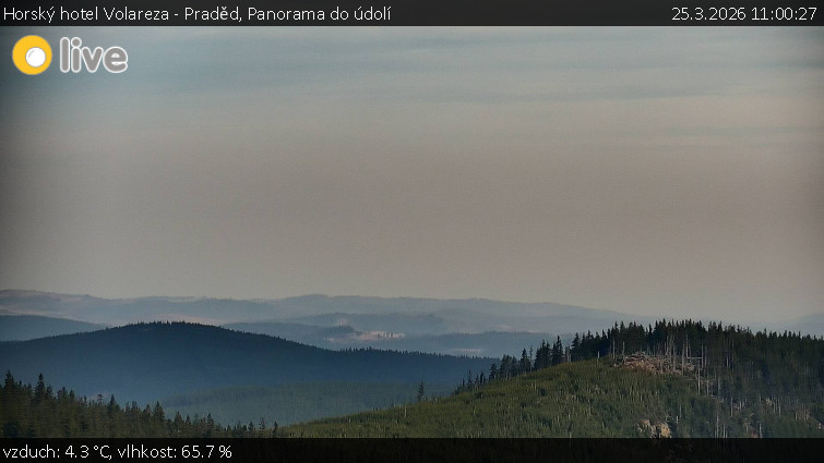 Horský hotel Volareza - Praděd - Panorama do údolí - 25.3.2026 v 11:00