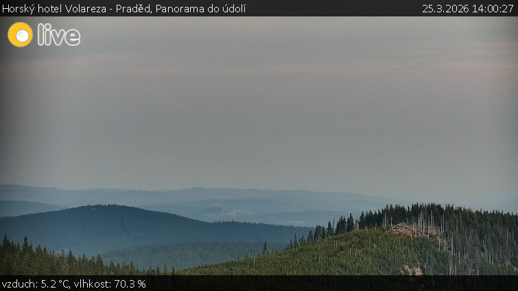 Horský hotel Volareza - Praděd - Panorama do údolí - 25.3.2026 v 14:00