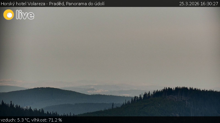 Horský hotel Volareza - Praděd - Panorama do údolí - 25.3.2026 v 16:30